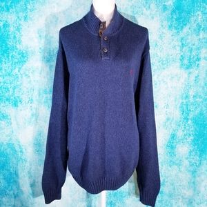 Chaps Ralph Lauren Navy Blue Knit Sweater